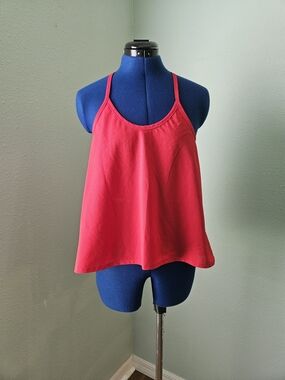 Body Central Red Ribbed Spaghetti Strap Tank